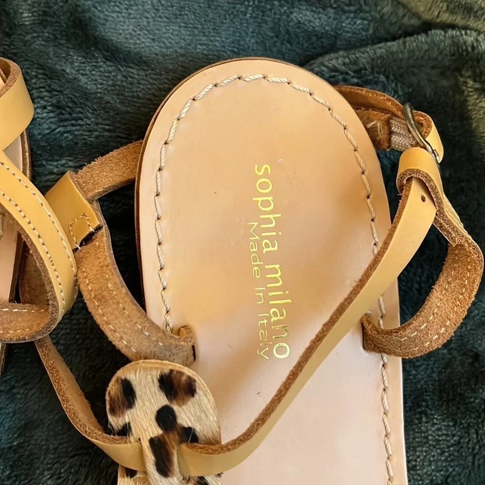 sophia milano leopard sandles